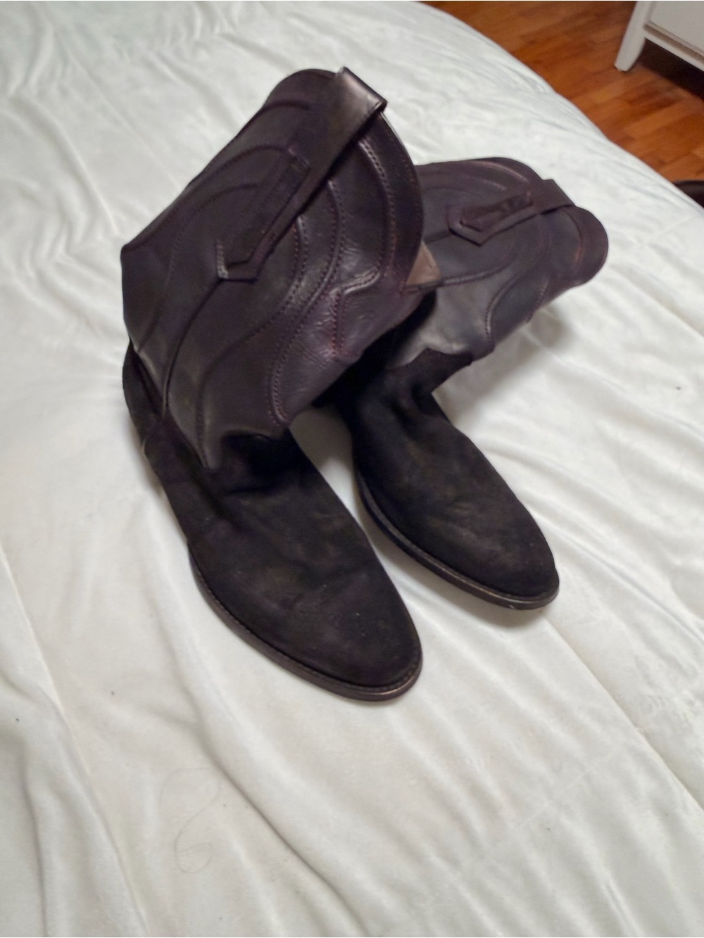 Men's Dingo black Leather & Suede Western Boots